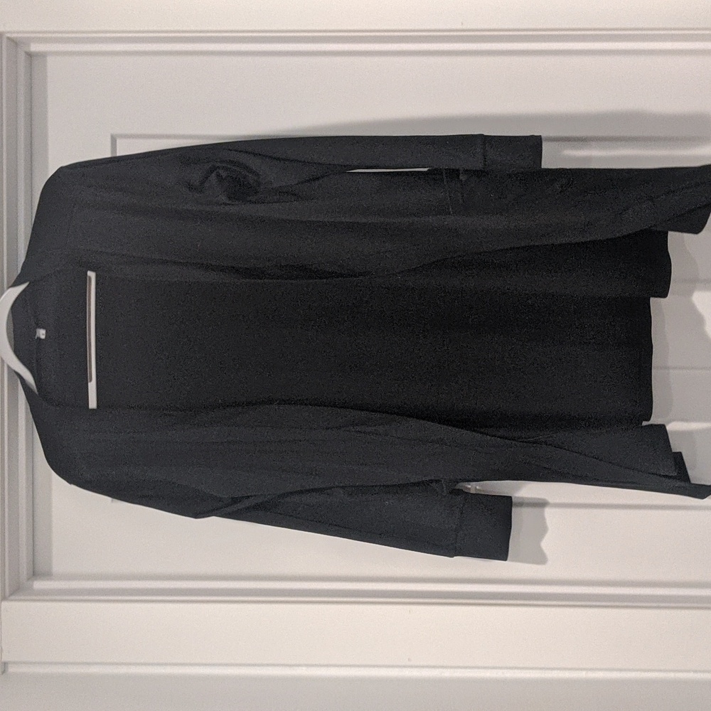 Women's size medium long black cardigan with pockets